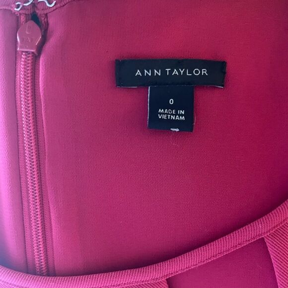 Ann Taylor | Pleated Bell Sleeve A-Line Dress - Picture 7 of 9